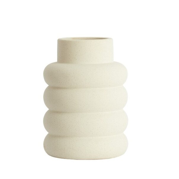 Light en Living Vaas deco Ø23X32,5 cm TRIORA keramiek mat creme