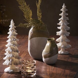 Ornament Ø15x42 cm CHRISTMAS TREE beige