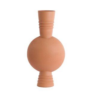 Vaas deco Ø21x60 cm KAVANSI mat terra-roze