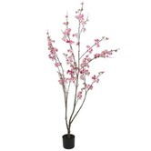 Kunstplant Prunus M roze- L 50 x B 50 x H 185 CM