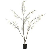 Kunstplant Prunus M wit - L 50 x B 50 x H 185 CM