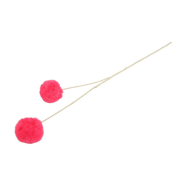 Countryfield Kunstdeco Pom Pom Set van 3 takken roze - 16 x 16 x 75 cm