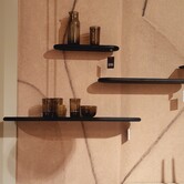 Wandplank Tre 3 mango 100 cm – zwart