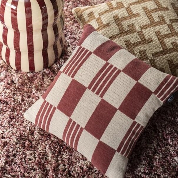 By Boo Kussen Twist 45x45 cm - burgundy