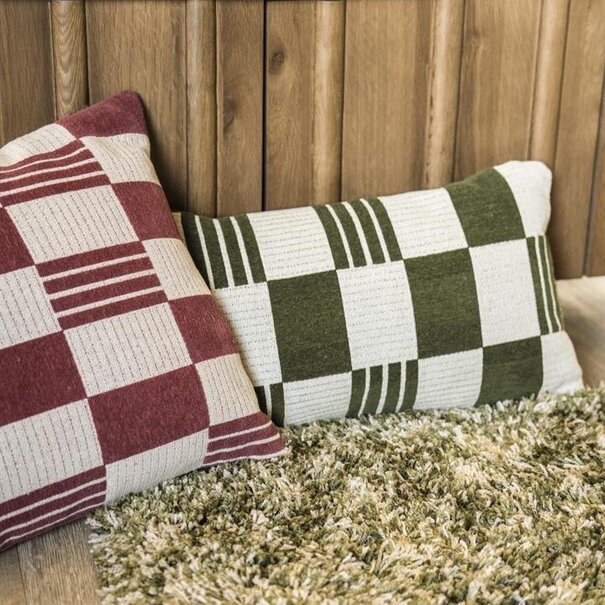 By Boo Kussen Twist 45x45 cm - burgundy