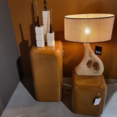 Set van 3 kandelaren Cube - beige