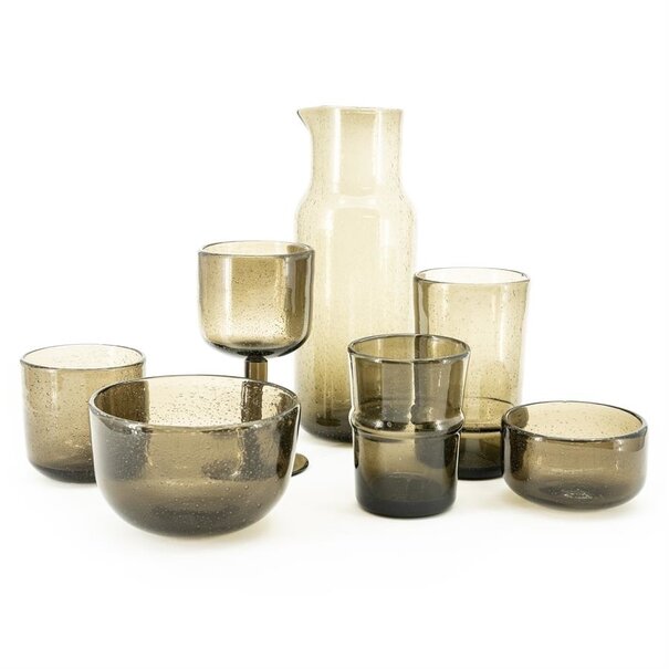 By Boo Drink glas Bubble groot - bruin