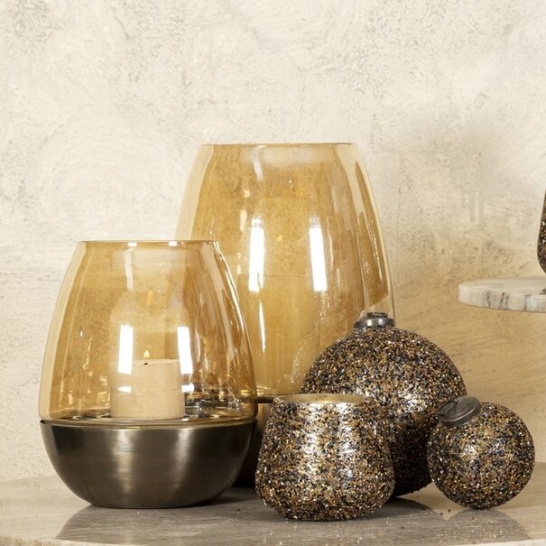 PTMD Windlicht Kalley bruin L