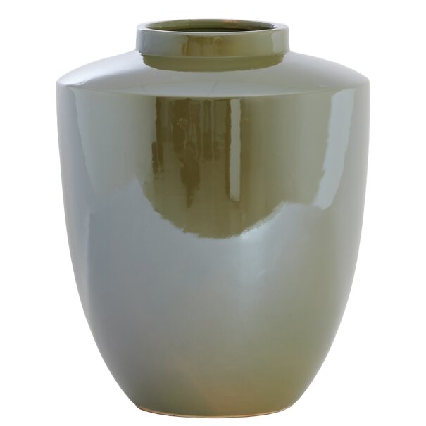 Light en Living Vaas deco Ø32x40 cm TALEA keramiek olie licht groen