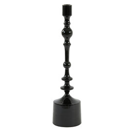 Kandelaar Ø10x42 cm SHEVA glanzend zwart