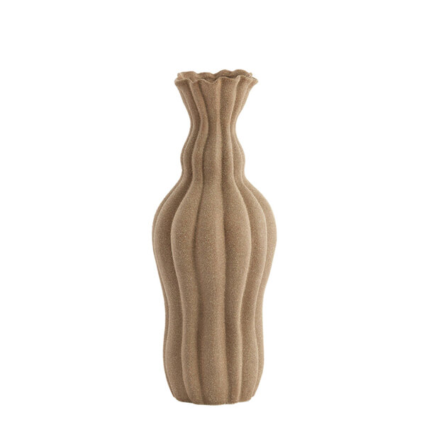 Light en Living Vaas deco Ø17,5x47,5 cm SILVIO keramiek mat bruin