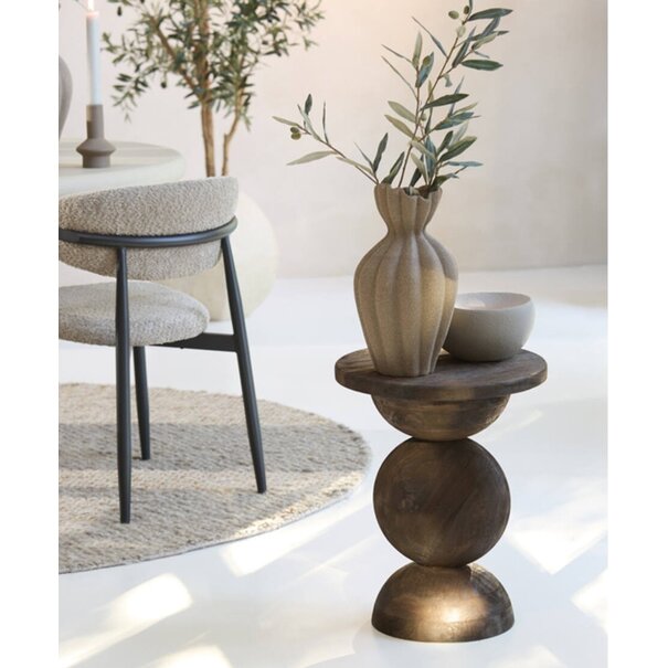 Light en Living Vaas deco Ø19x35,5 cm SILLIAN keramiek mat bruin