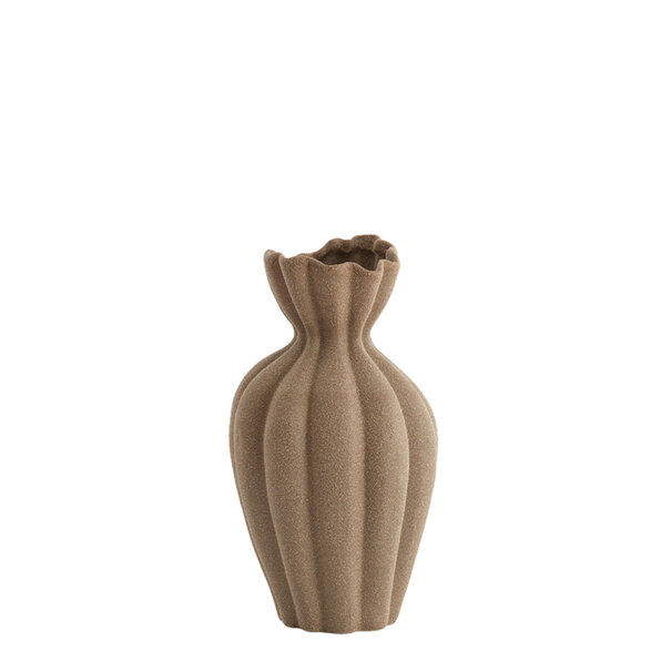 Light en Living Vaas deco Ø19x35,5 cm SILLIAN keramiek mat bruin