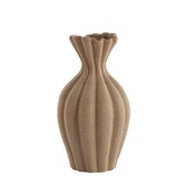 Vaas deco Ø21,5x40,5 cm SILLIAN keramiek mat bruin