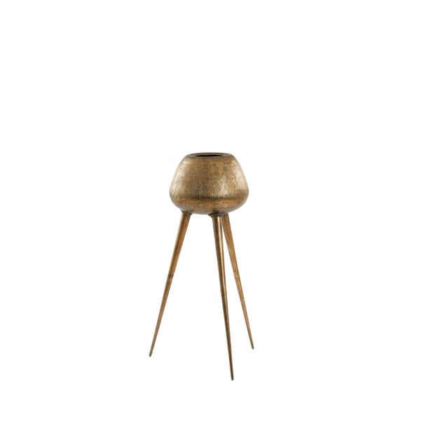 Light en Living Pot op voet deco Ø44x124 cm MARIELLE goud