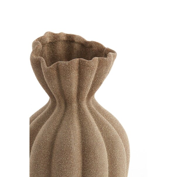 Light en Living Vaas deco Ø19x35,5 cm SILLIAN keramiek mat bruin