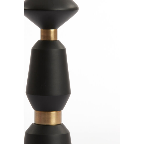 Light en Living Kandelaar ILVAR mat zwart +antiek brons - 3 maten