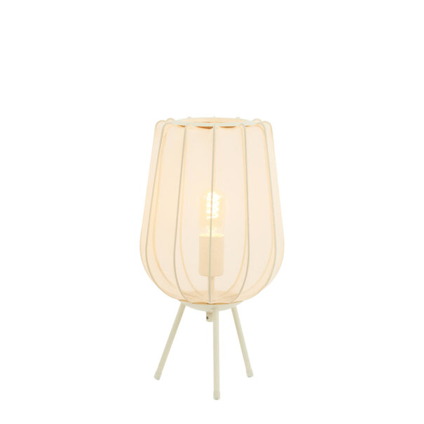 Light en Living Tafellamp PLUMERIA Zand Ø25x45 cm - Light & Living