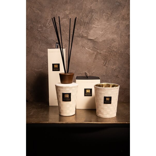 PTMD Luxe geur giftset Exclusieve geurstokjes 1L + geurkaars 900g clean linen