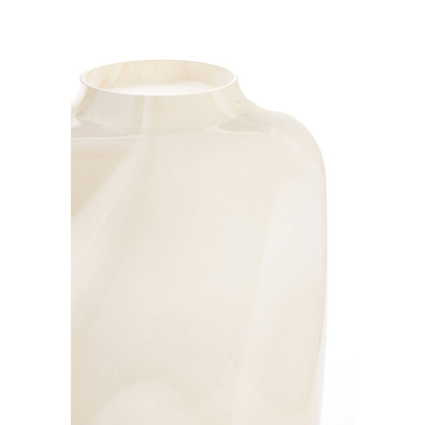 Light en Living Vaas Ø34x50 cm KOBALA glas zand-crème