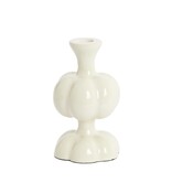 Kandelaar Ø10x17 cm CALDAS glans crème