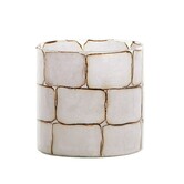 Theelicht Ø10x11 cm DRONERO glas transparant+wit