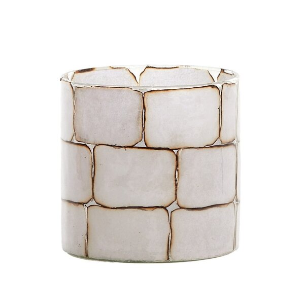 Light en Living Theelicht Ø10x11 cm DRONERO glas transparant+wit