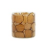 Theelicht Ø10x11 cm DRONERO glas transparant+bruin