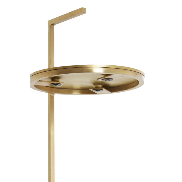 Light en Living Bijzettafel Ø26x76 cm LEDA travertin bruin+brons