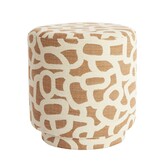 Poef Ø40x44 cm DAVONTE terra+crème