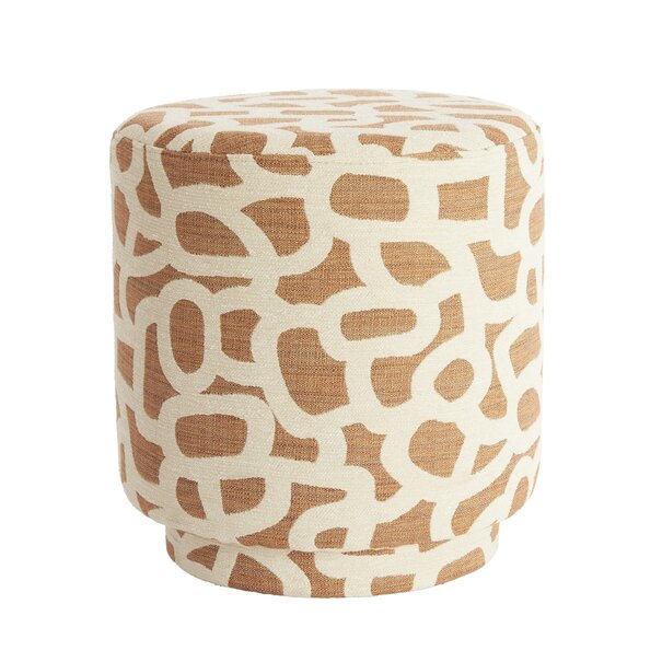 Light en Living Poef Ø40x44 cm DAVONTE terra+crème