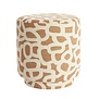 Poef Ø40x44 cm DAVONTE terra+crème