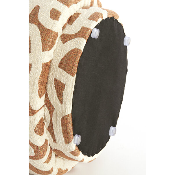 Light en Living Poef Ø40x44 cm DAVONTE terra+crème