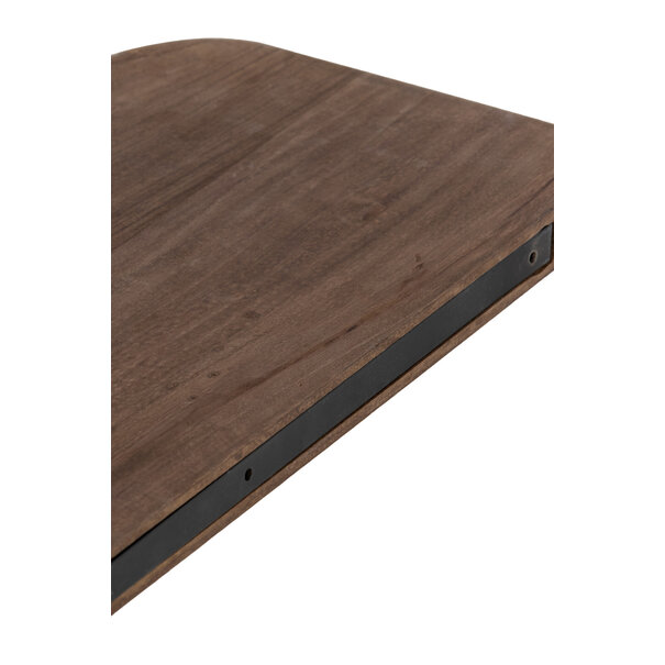 Light en Living Wandplank 70x17x3 cm TARONTU mat grijs/bruin