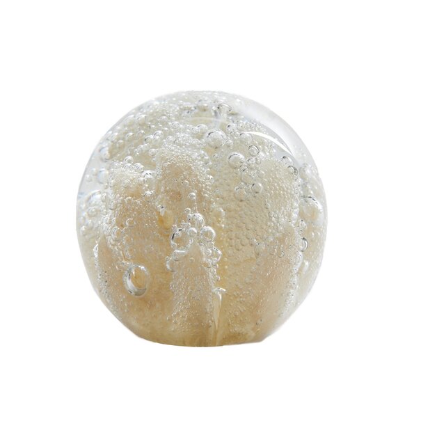 Light en Living Ornament Ø8x8 cm CORAL glas crème