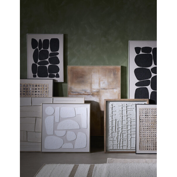 Light en Living Wandornament 80x3,5x80 cm NIEVES zand+crème