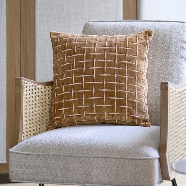 Light en Living Kussen 45x45 cm ROMAIN oranje-wit