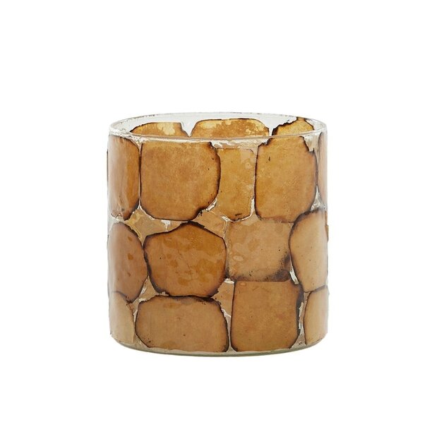 Light en Living Theelicht Ø10x11 cm DRONERO glas transparant+bruin