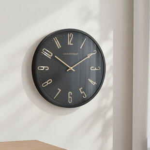 Wandklok Copper 3D L Zwart / Grijs Ø 50 cm