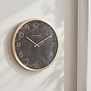 Wandklok Copper L goud/bruin marmer