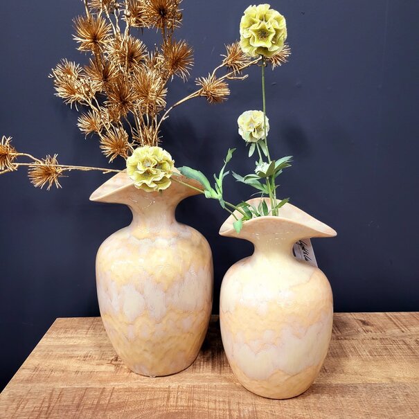 Light en Living Vaas deco Ø19,5x33 cm MARILLO keramiek light peach