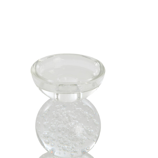 Light en Living Kaarsenhouder Ø9,5x15,5 cm ITINGA glas bubbel helder