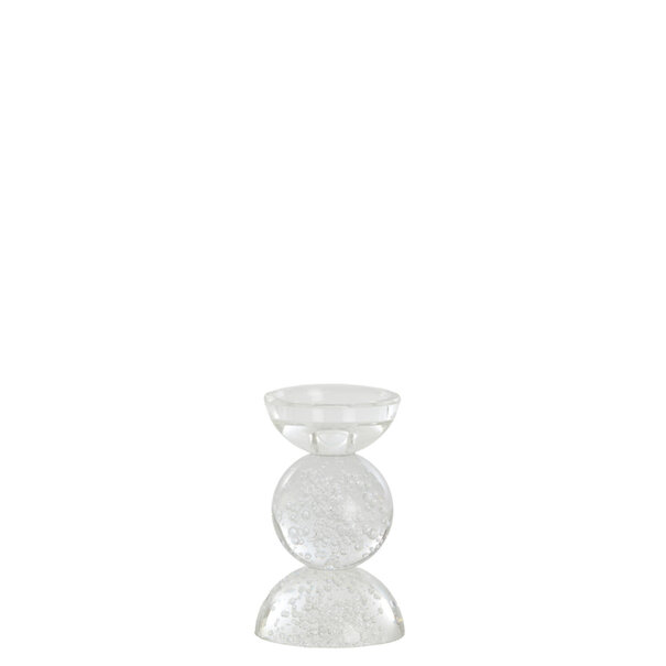 Light en Living Kaarsenhouder ITINGA glas bubbel helder Ø9,5x15,5 cm van Light & Living