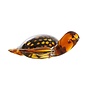 Ornament 15,5x14,5x7 cm TURTLE glas amber+amber-zwart