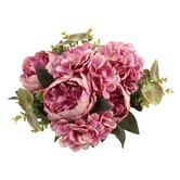 Kunst boeket Peony Hydrangea 3x3 Lila