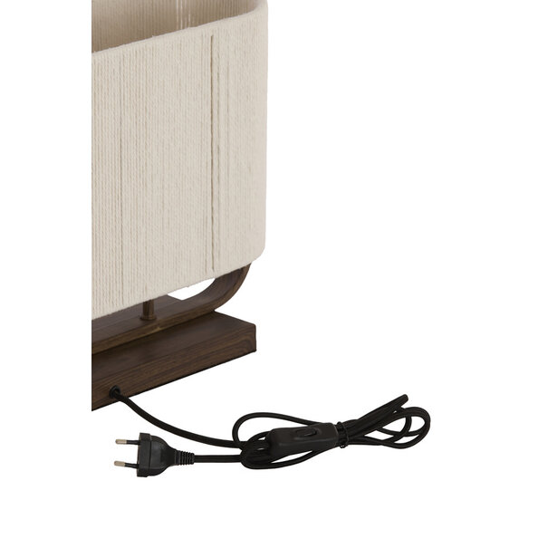 Light en Living Tafellamp  45x15x37,5 cm LECCE donkerbruin + touw naturel