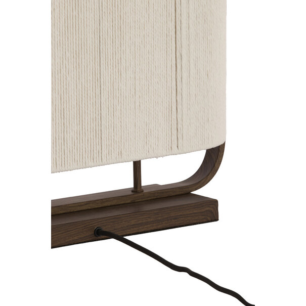 Light en Living Tafellamp  45x15x37,5 cm LECCE donkerbruin + touw naturel