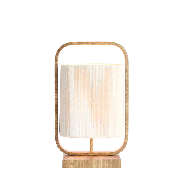 Light en Living Tafellamp 22,5x15x37,5 cm LECCE houtprint + touw naturel