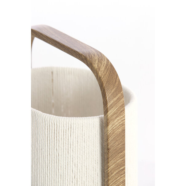Light en Living Tafellamp 22,5x15x37,5 cm LECCE houtprint + touw naturel