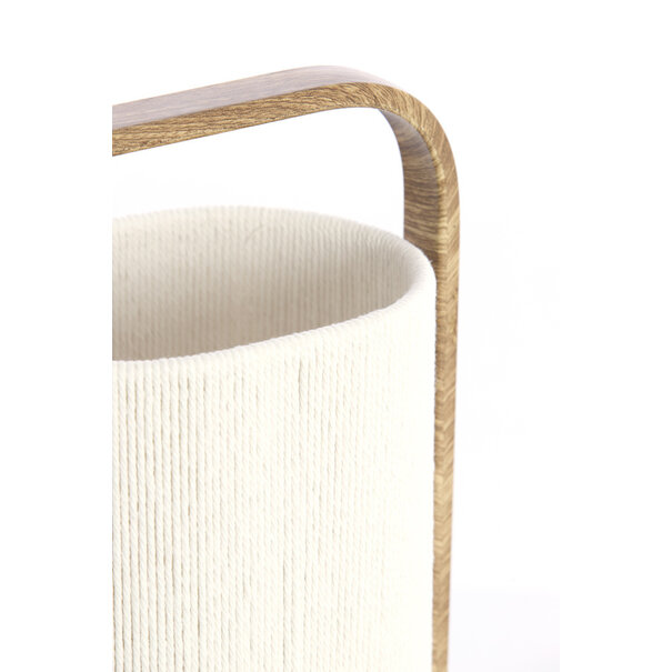 Light en Living Tafellamp 22,5x15x37,5 cm LECCE houtprint + touw naturel